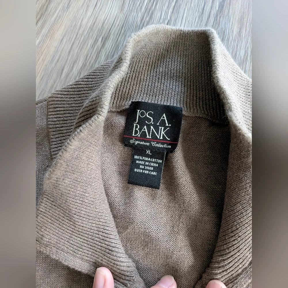 Men's Jos.‎ A. Bank Quarter Zip Pull Over Sweater Like New XL.
